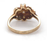 10k Yellow Gold Pearl Ring with White Gold Accents Size 8.25 Jewelry (#J6616)