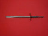Pattern Unknown by Shiebler Sterling Paper Knife w/flowers guard handle 12"