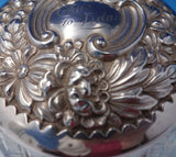 Cluny by Gorham Sterling Silver Powder Jar with Cut Crystal #S2509 (#3140)