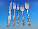 Tele by Mylius Brodrene 830 Silver Flatware Set Service 40 pcs Norwegian Pierced