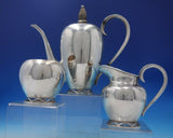 Swedish Modern by Allan Adler Sterling Silver Coffee Set 3-Piece (#5284)