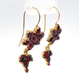 Genuine Natural Bohemian Garnet Drop Dangle Earrings w/ New 14k Wires (#J6488)
