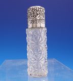 Charles May English Victorian Sterling Silver and Cut Glass Perfume Bottle #9248