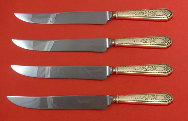 Mary II by Lunt Sterling Silver Steak Knife Set 4pc Texas Sized Custom