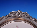Grande Baroque by Wallace Silverplate Trivet with Pink Roses #245 8 1/2" (#8805)