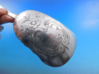 Dew Drop by Shiebler Sterling Silver Cracker Scoop BC Flowers in scoop 9 1/2"