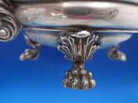 Gadroon by Unknown Silverplate Tea Pot w/ Chrysanthemum Finial Lion Feet (#8296)
