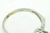 14k White Gold 2.88ct Blue Genuine Natural Zircon and Diamond Ring (#J5004)