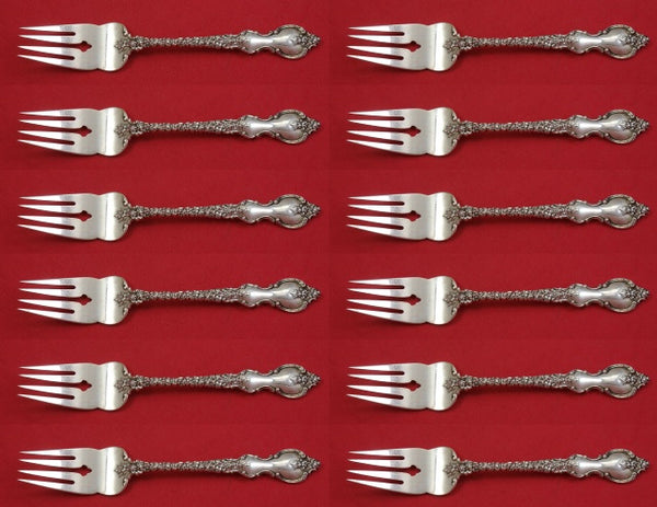 Du Barry by International Sterling Silver Salad Fork Set 12 pieces 6 5/8"