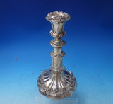 Silverplate Candlestick Floral Motif #5688 9" x 2 1/4" (#5827)