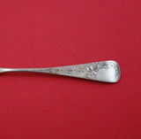 Antique Lily Engraved by Duhme Sterling Silver Oyster Fork w/ Rose Gold Wash 6"