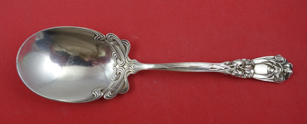 Iris by Durgin-Gorham Sterling Silver Preserve Spoon  8"