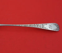 English Georgian Sterling Silver Serving Spoon 9" Chased c. 1788