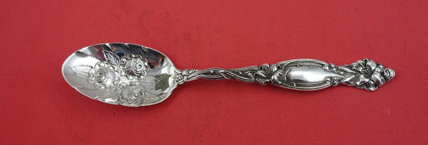 Frontenac by International Sterling Silver Berry Spoon w/ roses in bowl 8 1/4"