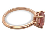 14k Rose Gold 1.60 Carat Pink Genuine Natural Tourmaline Diamond Ring (#J7535)