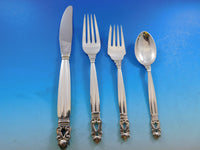 Acorn by Georg Jensen Sterling Silver Dinner Flatware Set 12 Service 72 Pieces