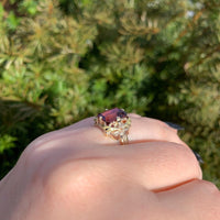 10k Rose Gold Filigree 3.80 Carat Pink Genuine Natural Tourmaline Ring (#J6550)