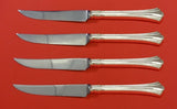 Eighteenth Century Reed Barton Sterling Silver Steak Knife Set 4pc 8 1/2" Custom