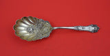 La Marquise by Reed and Barton Sterling Berry Spoon GW w/ chrysanthemums 9"