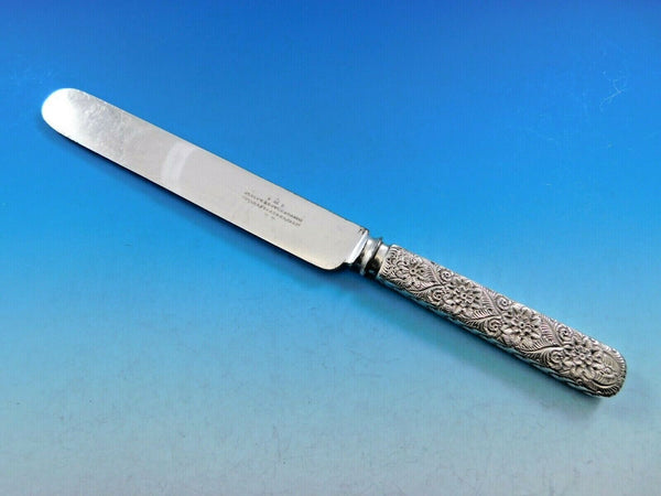 Antique Engraved by Tiffany and Co Sterling Silver Banquet Knife 10 5/8"