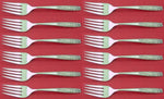 Contessina by Towle Sterling Silver Salad Fork Set 12 pieces 6 5/8"