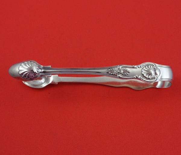 Kings by George Adams English Sterling Silver Sugar Tong Large 6" Serving