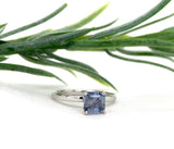 Platinum 1.03 Carat Ceylon Blue Genuine Natural Sapphire Solitaire Ring (#J7319)
