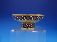 Russian 916 Silver Enameled Floral and Vermeil Bowl with Pedestal (#4283)