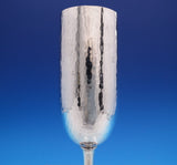 Buccellati Italian Sterling Silver Champagne Flute Hammered 7" x 1 1/2" (#7644)