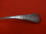 Engraved #1 by Wood & Hughes Sterling Silver Soup Ladle with Square Bowl 11 3/4"