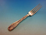 Lap Over Edge Acid Etched by Tiffany & Co. Sterling Silver Dinner Fork Iris 8"