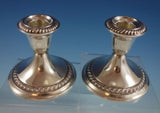 English Gadroon by Gorham Sterling Silver Candlestick Pair #667 Weighted (#2565)