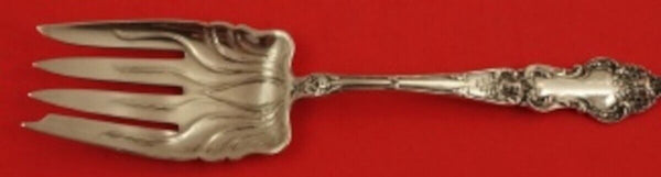 Meadow Rose by Wallace Sterling Silver Fish Serving Fork Small Fluted 7 3/4"