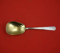 Coin Silver by Unknown Berry Spoon Gold Washed Deco Style 8 7/8" Serving