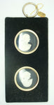 Velvet Black Frame with Shell Cameos (#J2443)