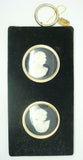 Velvet Black Frame with Shell Cameos (#J2443)