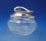 Blossom by Webster Sterling Silver Engraved Crystal Jelly Jar w/ Flowers (#7262)