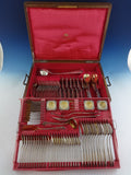 Austrian 800 Alfred Pollack Silver Flatware Set Service Fitted Box 115 Pieces