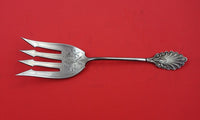 Grecian by Gorham Coin Silver Cold Meat Fork Brite-Cut 4-Tine 8 3/4" Serving