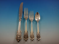 Grande Baroque by Wallace Sterling Silver Flatware Set 12 Dinner Size 78 pieces