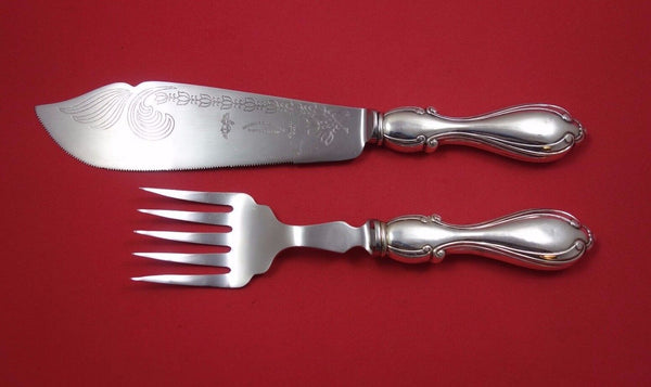 Ambassador Cutlery English Sterling Silver Fish Serving Set 2pc HHWS