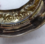 Gorham Sterling Silver Salt Dip Master Pair GW with Glass Liners #A1016 (#8635)