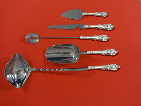 Sir Christopher by Wallace Sterling Silver Cocktail Party Bar Set 5pc Custom