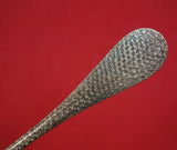 Wood and Hughes Sterling Silver Preserve Spoon GW BC Flowers Swirled 7 1/2"