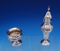 Floral by Shreve Sterling Silver Salt Dip and Pepper Shaker Set 2pc (#7768)