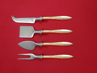 White Paisley by Gorham Sterling Silver Cheese Serving Set 4 Piece HHWS Custom