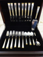 Golden Scroll by Gorham Sterling Silver Flatware Set for 8 Service 34 Pieces