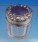 Simons Brothers Sterling Silver Glass Dresser Jar #983A 1 1/2" x 1 1/2" (#9240)