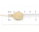 14k Gold Oval Locket with Engraved Flowers and Scrollwork with Chain (#J6674)