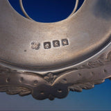 1902 Scottish Silver Oval Warming Stand with Burner and Chased Border (#4214)